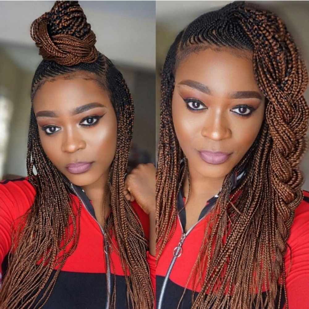 Braided Lace Front Wig - Gold #27